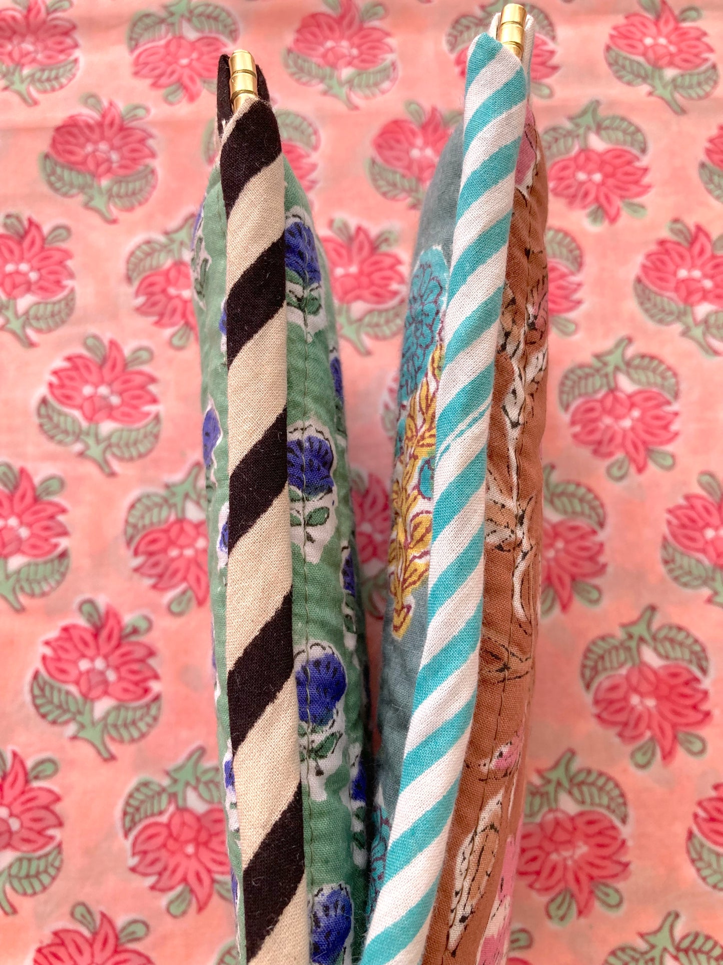 ブロックプリント生地 キルティング メガネ・サングラスケース