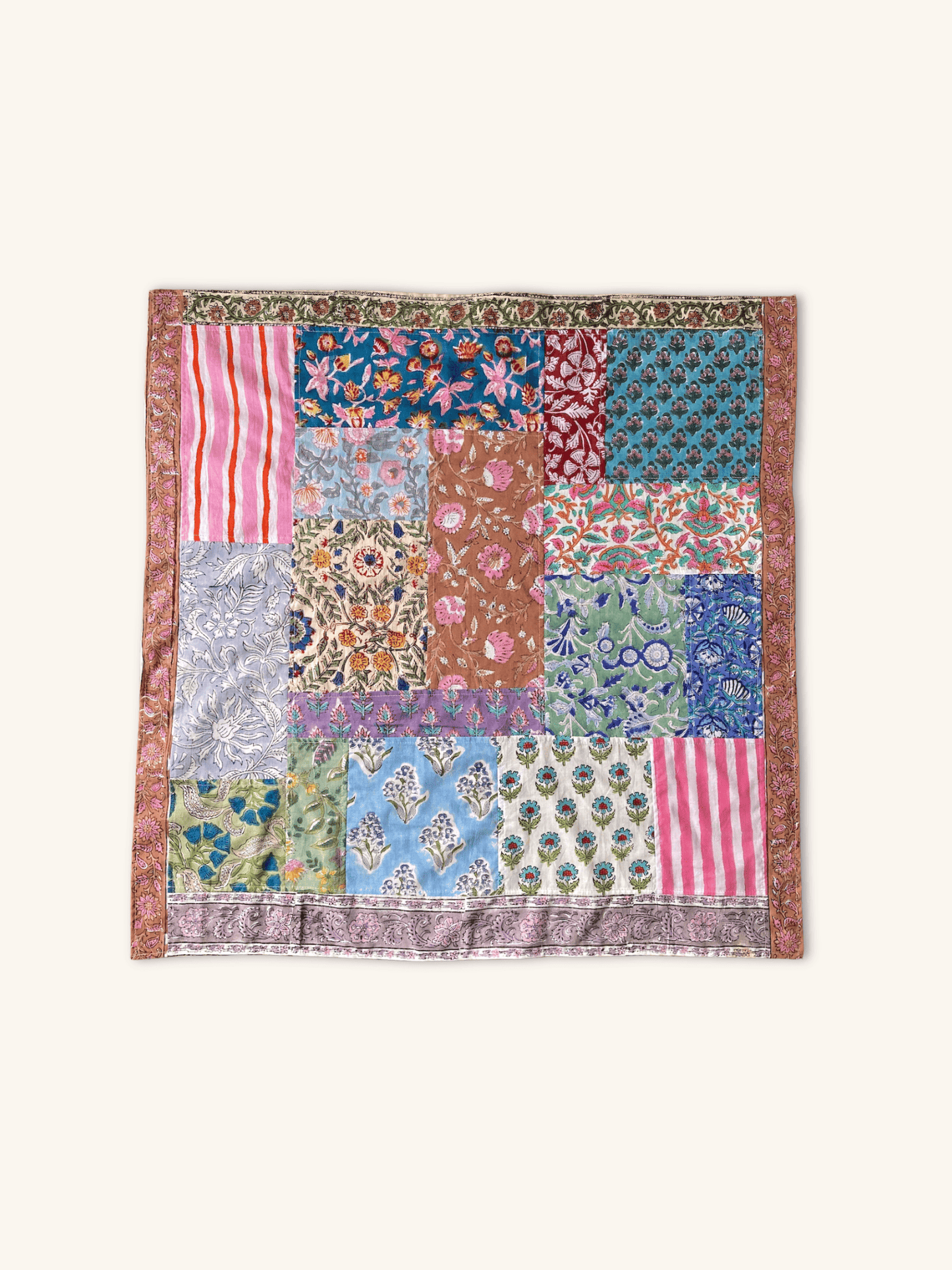 ハンドブロックプリント生地 パッチワーク  マルチクロス 風呂敷