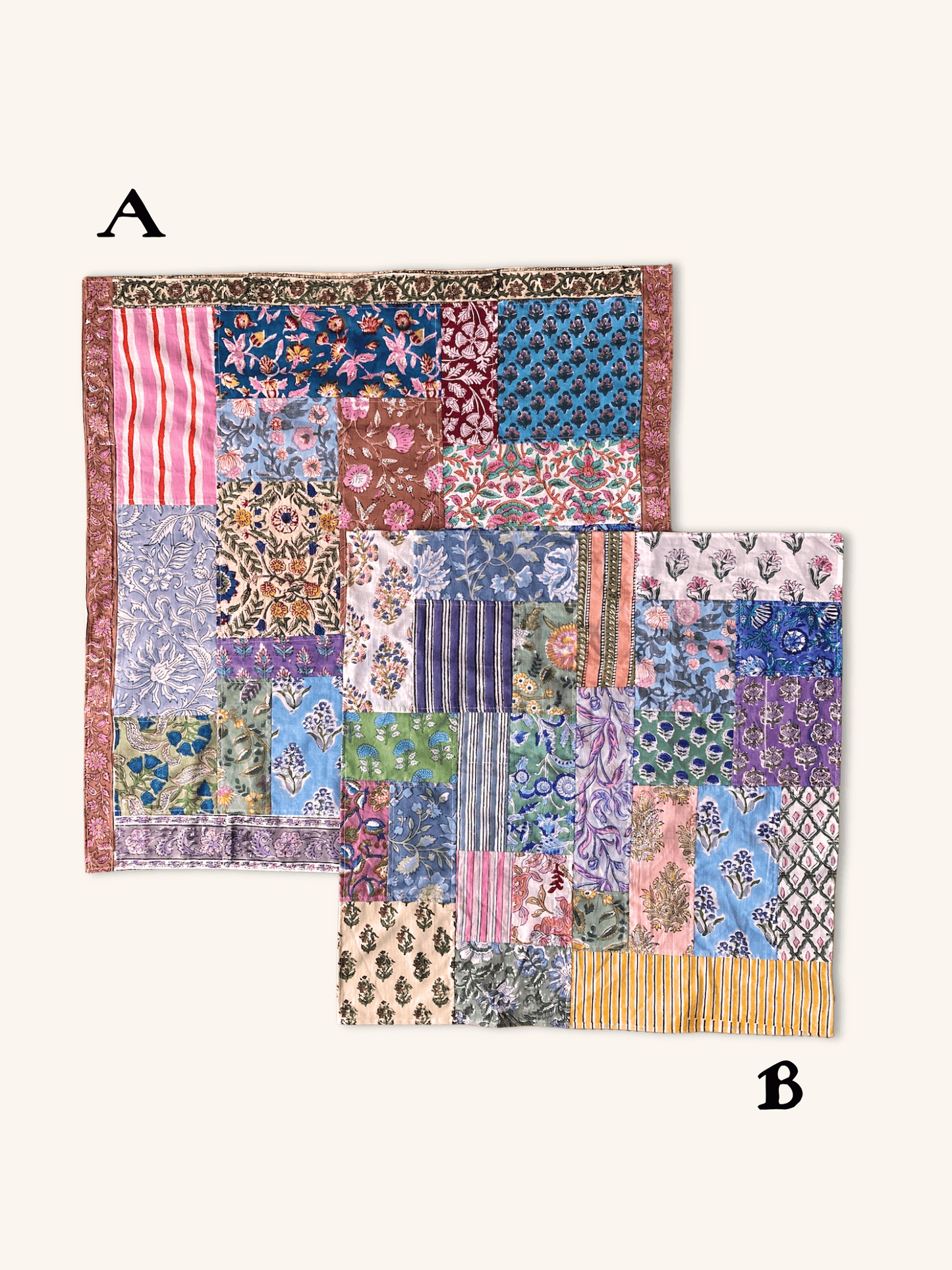 ハンドブロックプリント生地 パッチワーク  マルチクロス 風呂敷