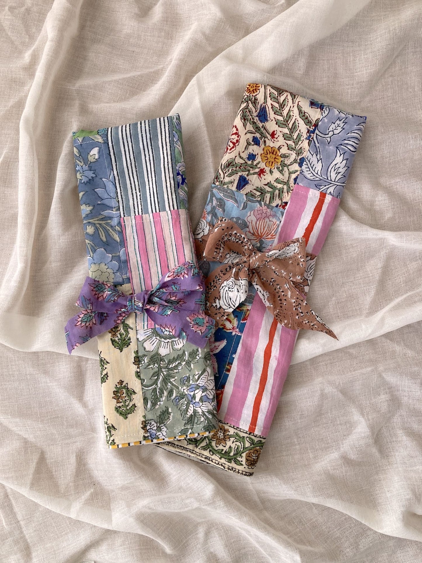 ハンドブロックプリント生地 パッチワーク  マルチクロス 風呂敷