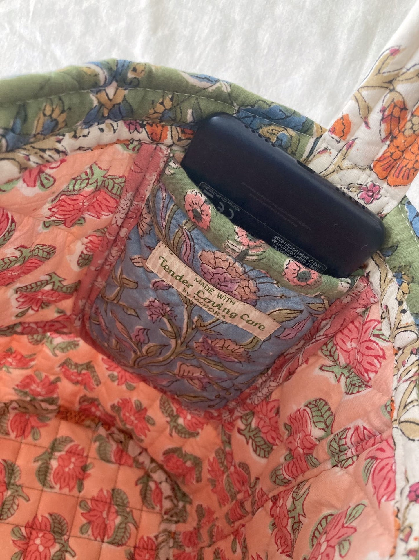 Handcrafted Hand Block Print Quilted Bucket Bag