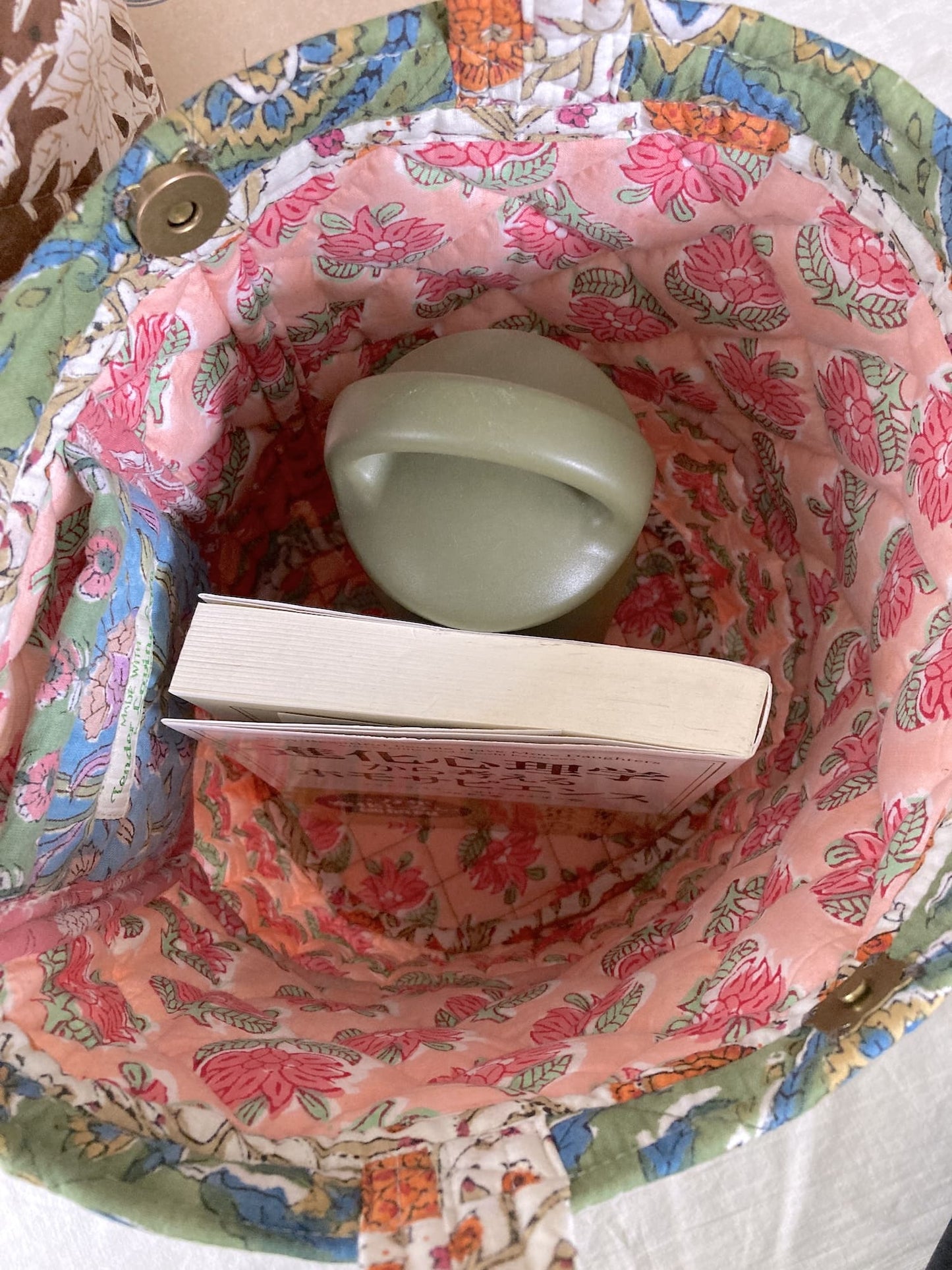 Handcrafted Hand Block Print Quilted Bucket Bag