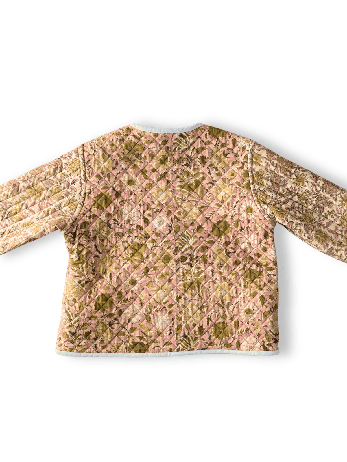 Hand Block Print Quilted Jacket | Made by MOJORA
