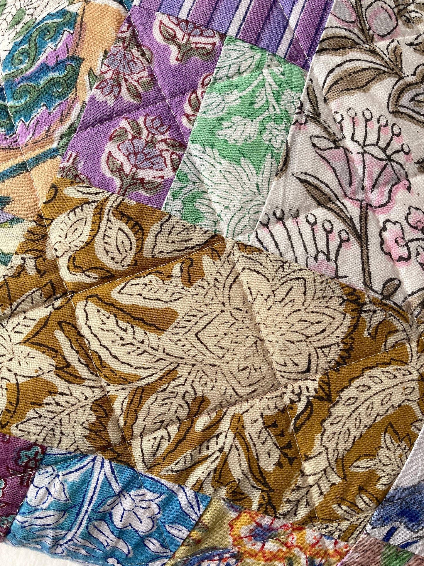 Hand Block Bagru Print Ruffle Pillow Case / Cushion Cover