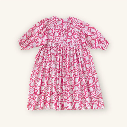 Hand Block Print Boho Dress 
#JESS-dress-instock