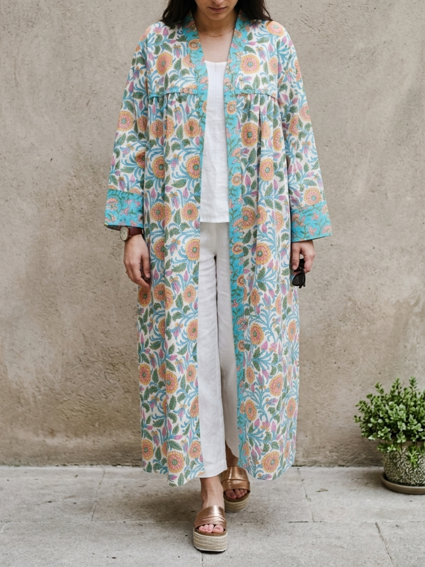 MOJORA VINTAGE kimono long gown, robe  #LUCY