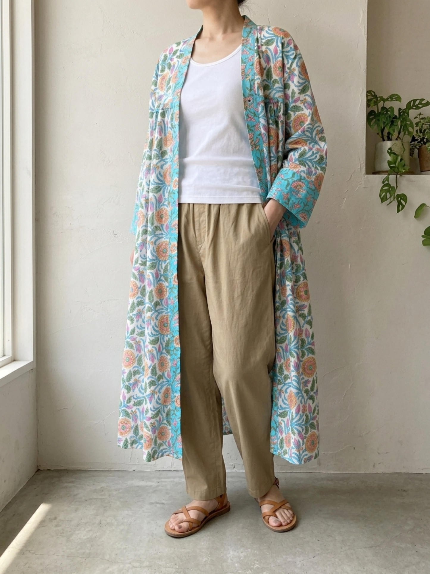 MOJORA VINTAGE kimono long gown, robe  #LUCY