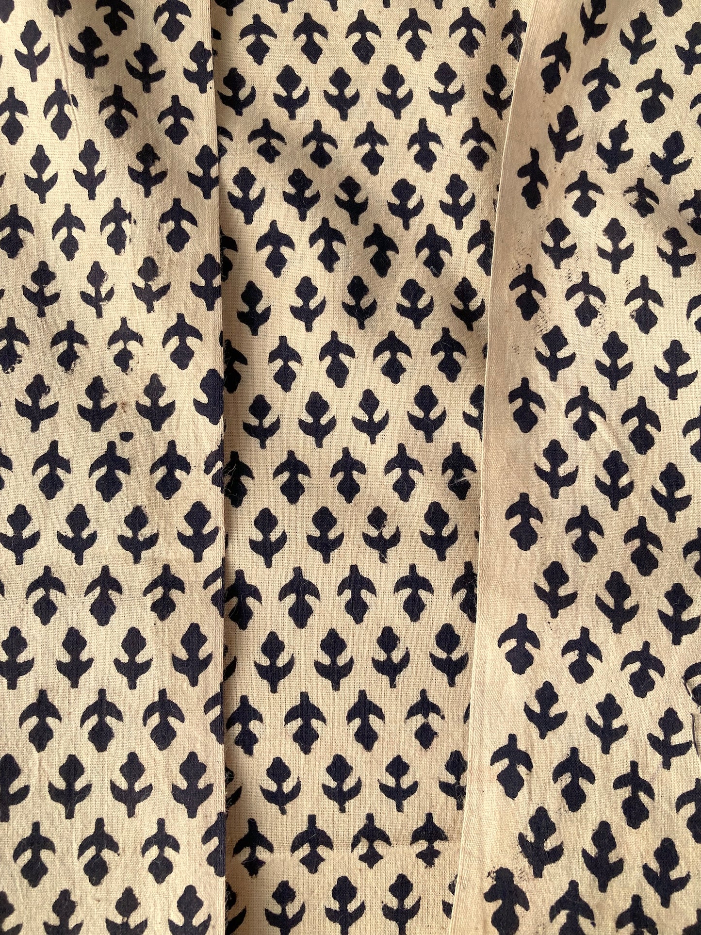 Hand Block Print Wheat Color Cotton Fabric  #287-19