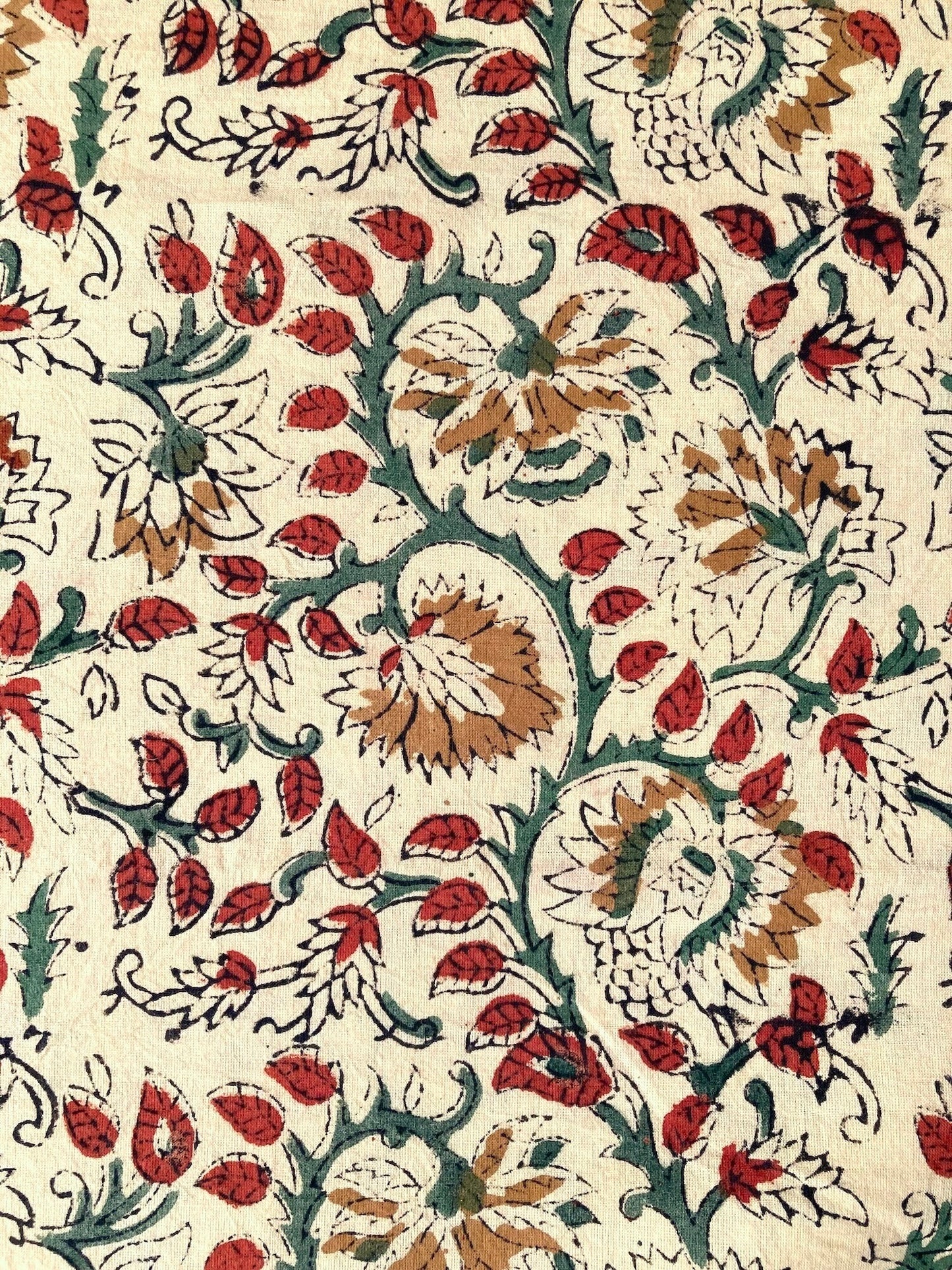 Hand Block Printed Fabric Bagru Fabric #289-9