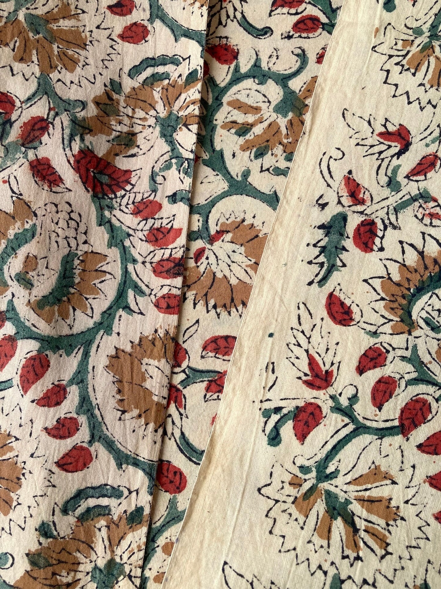 Hand Block Printed Fabric Bagru Fabric #289-9