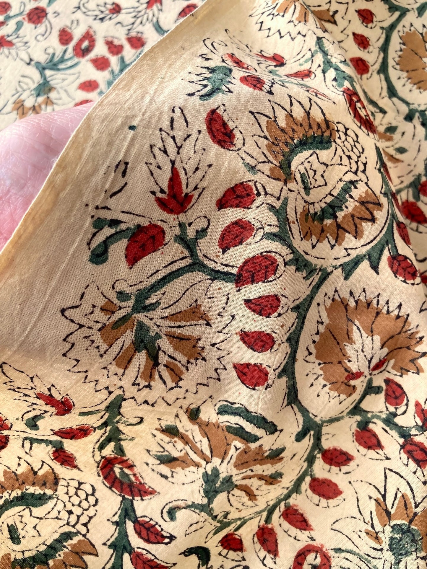 Hand Block Printed Fabric Bagru Fabric #289-9