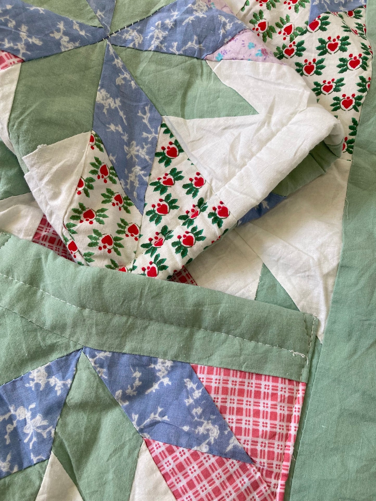 Unique Patchwork Jacket Made from Vintage Quilted Cotton