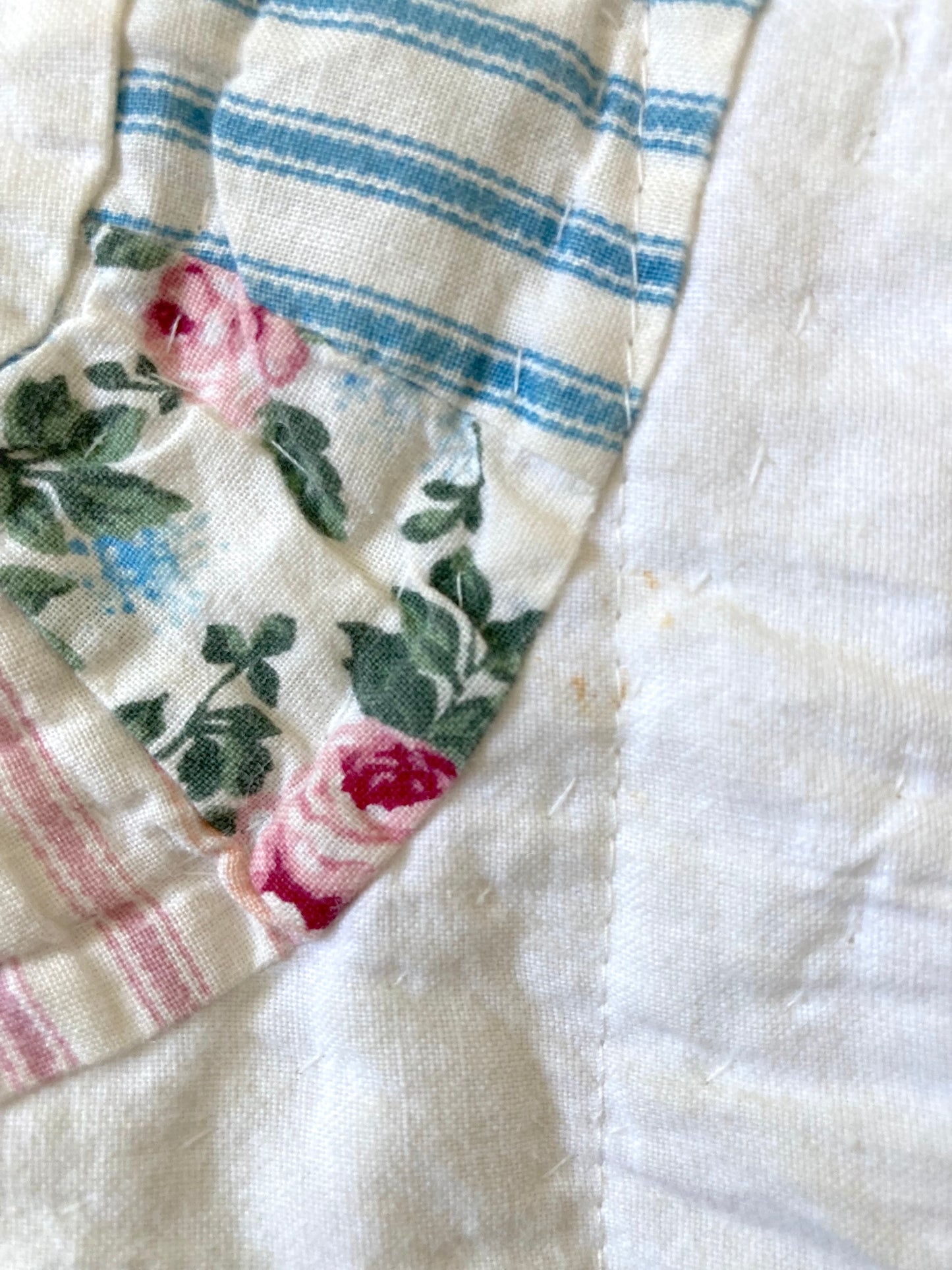 One-of-a-Kind Vintage Quilt Jacket with Scallop Trim