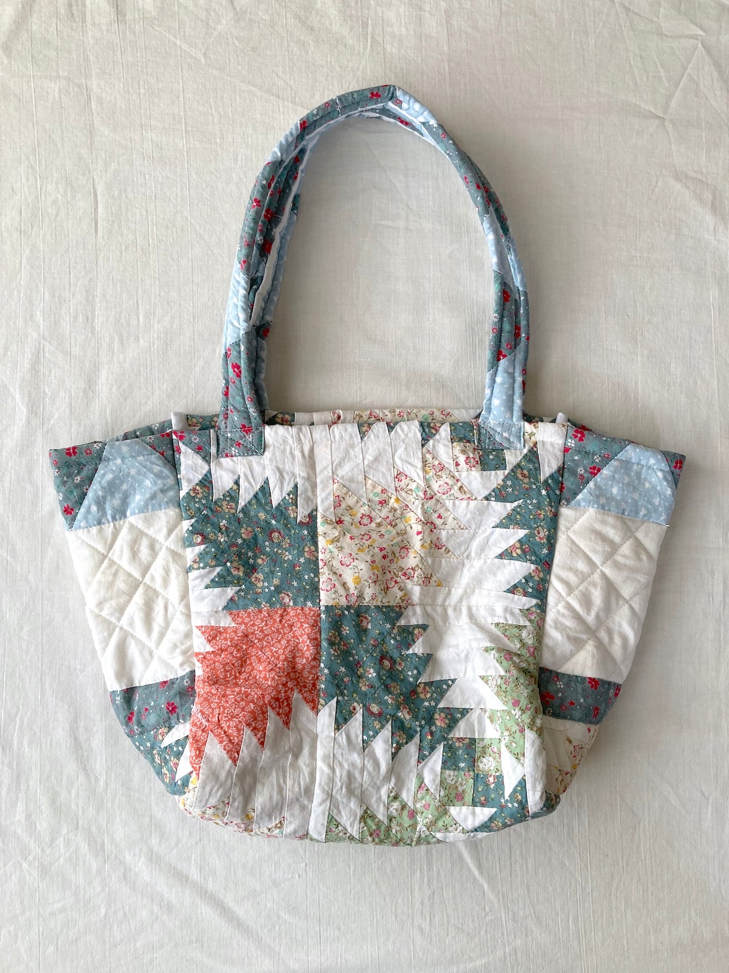 Authentic Vintage Patchwork Quilt Tote Bag