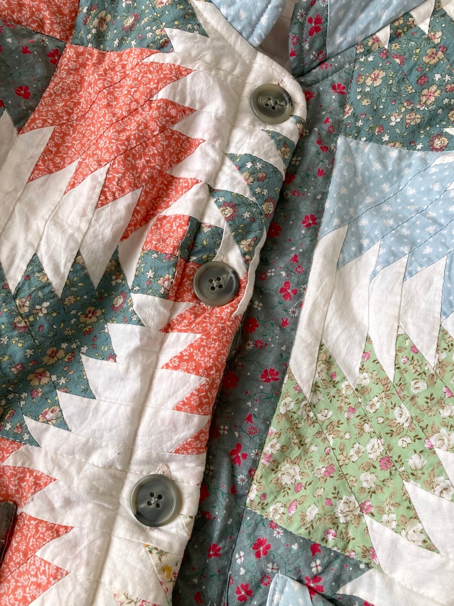 One-of-a-Kind Vintage Quilt Jacket Native American Pattern