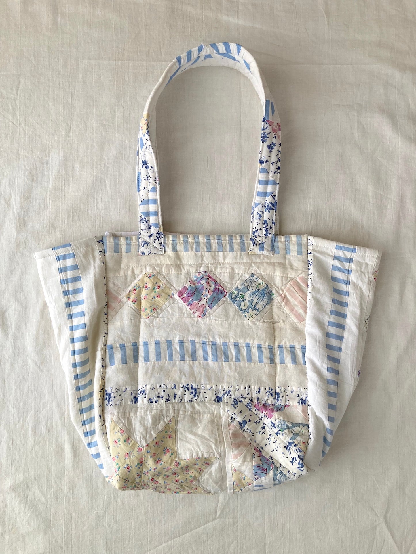 Authentic Vintage Patchwork Quilt Tote Bag