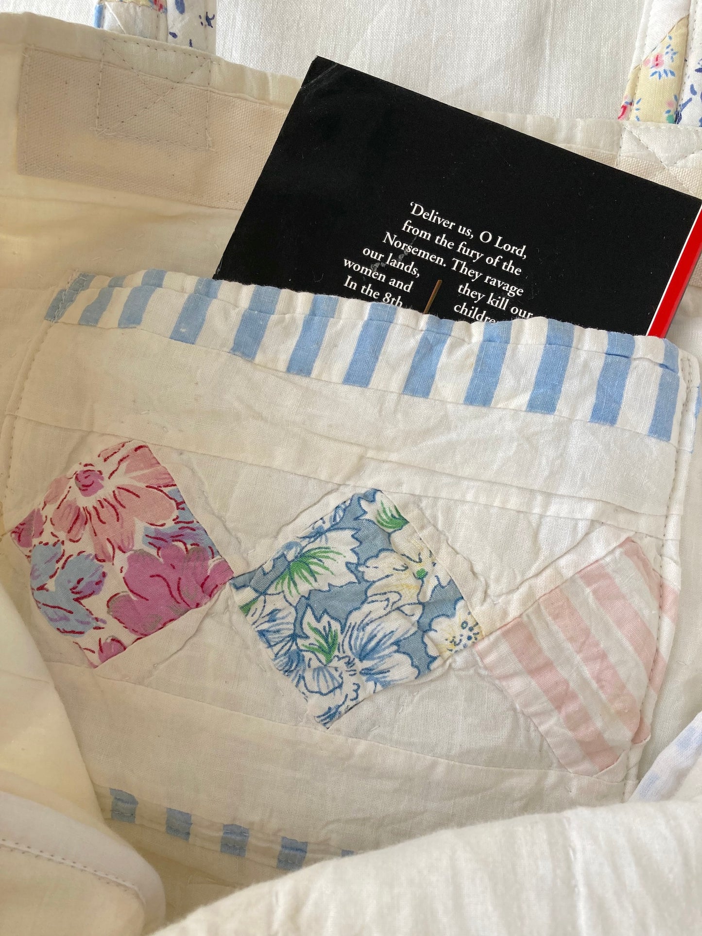 Authentic Vintage Patchwork Quilt Tote Bag