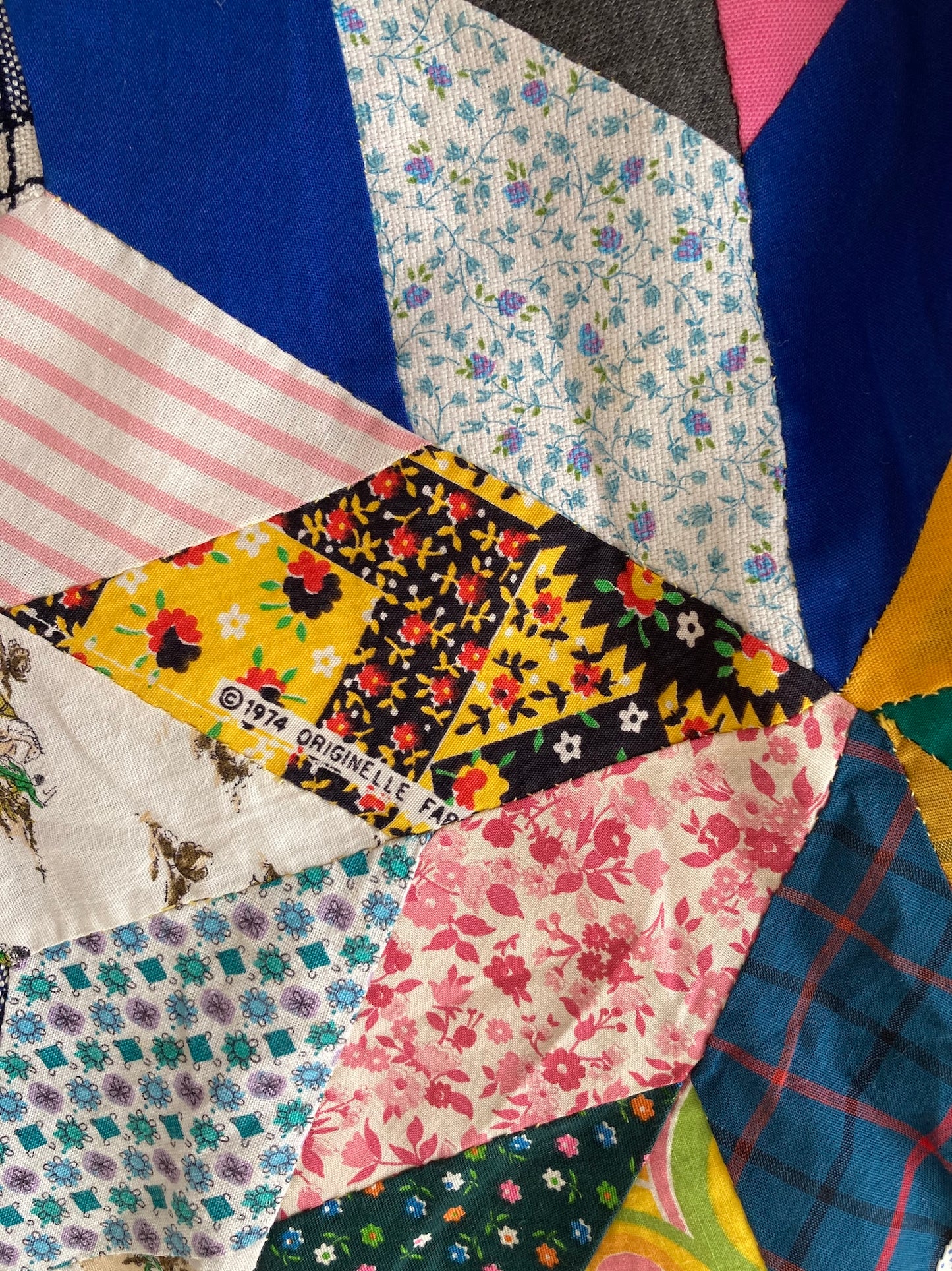 Handmade Relaxed-Fit Pants Made from Vintage Embroidered Fabric with Side Pockets