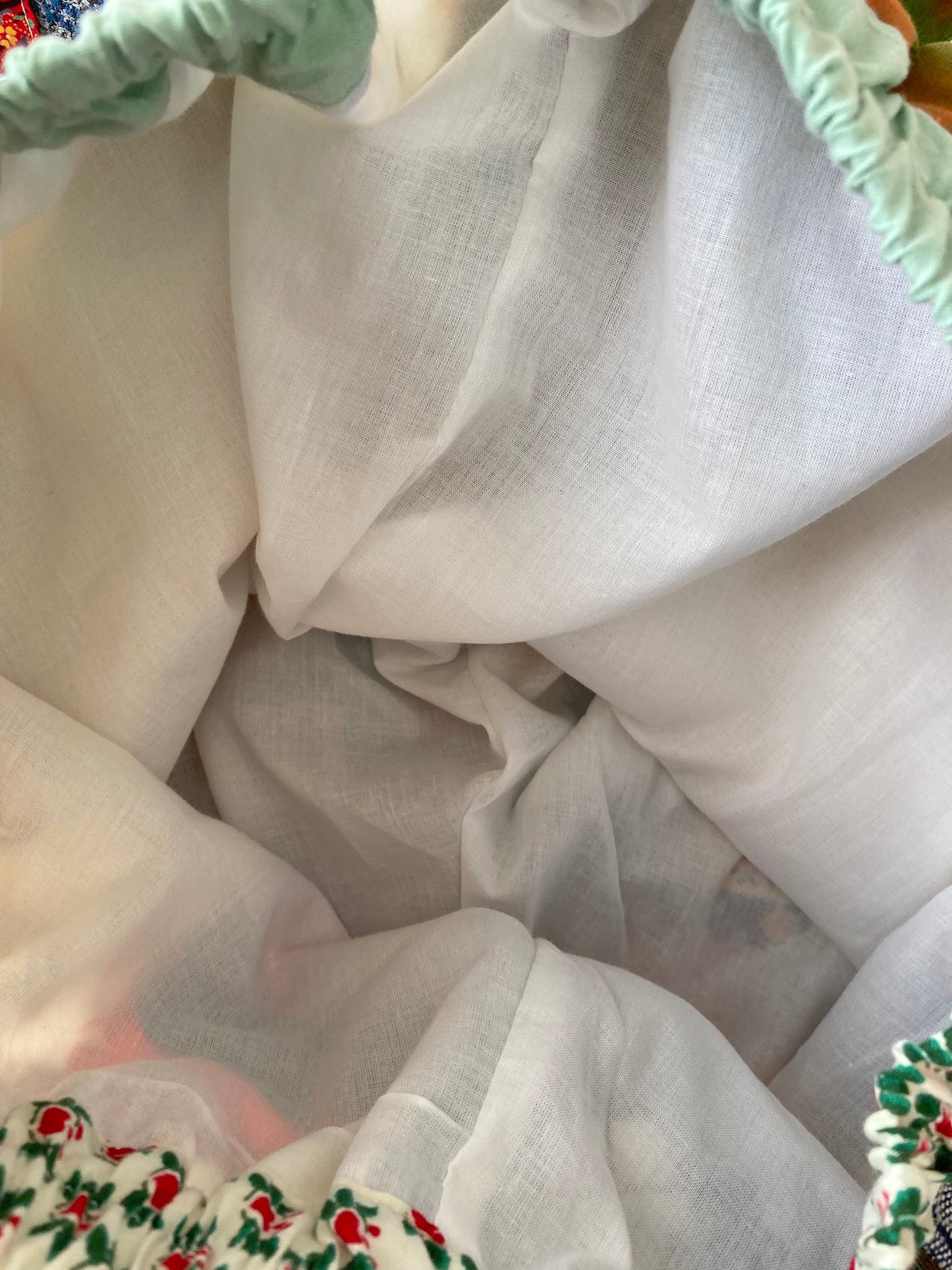 Handmade Relaxed-Fit Pants Made from Vintage Embroidered Fabric with Side Pockets