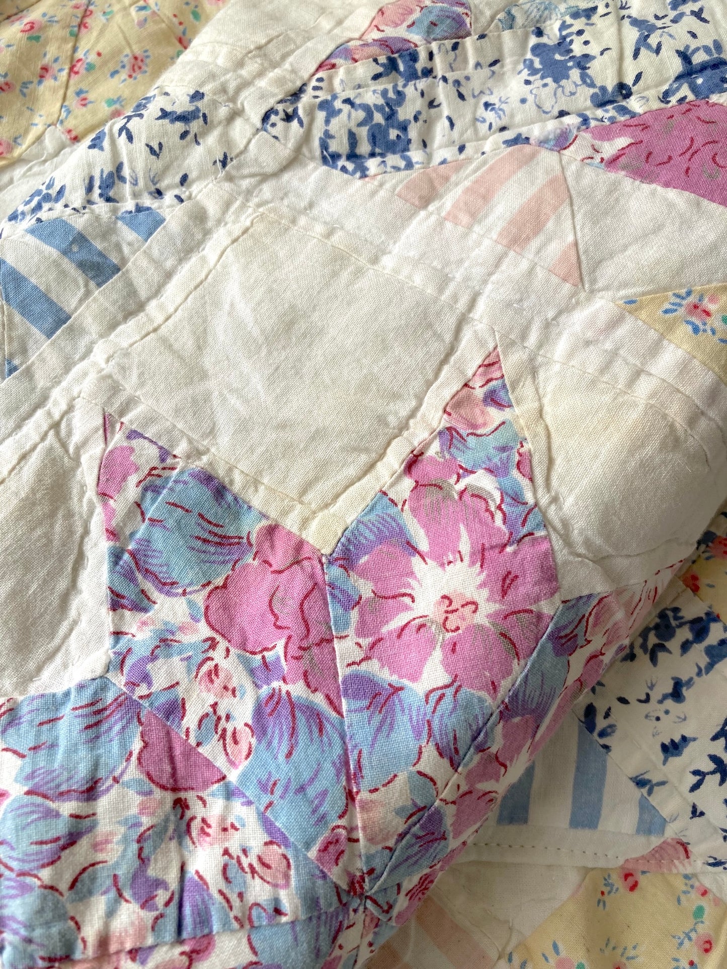 One-of-a-Kind Vintage Quilt Jacket Star & Diamond Pattern