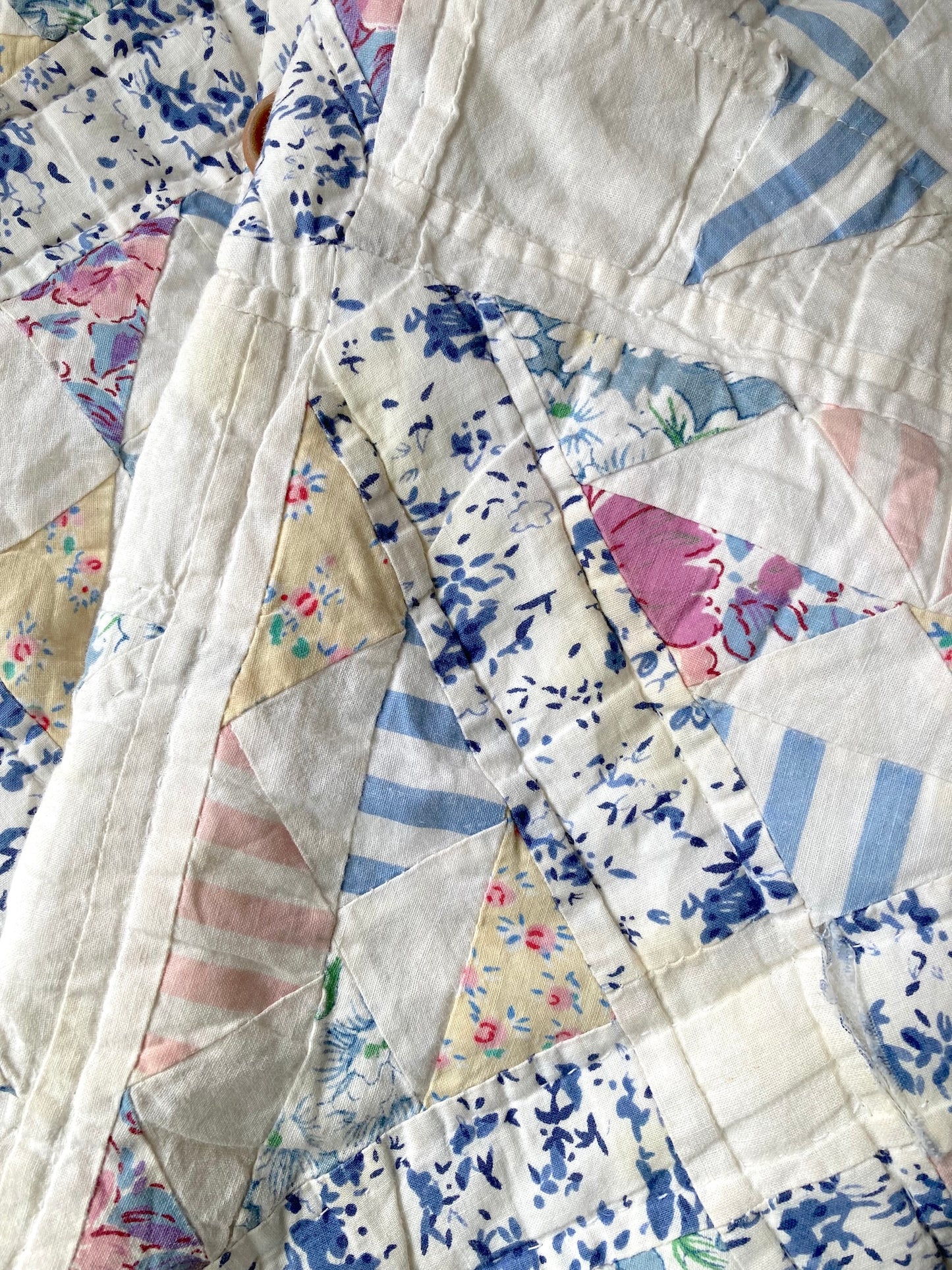 One-of-a-Kind Vintage Quilt Jacket Star & Diamond Pattern