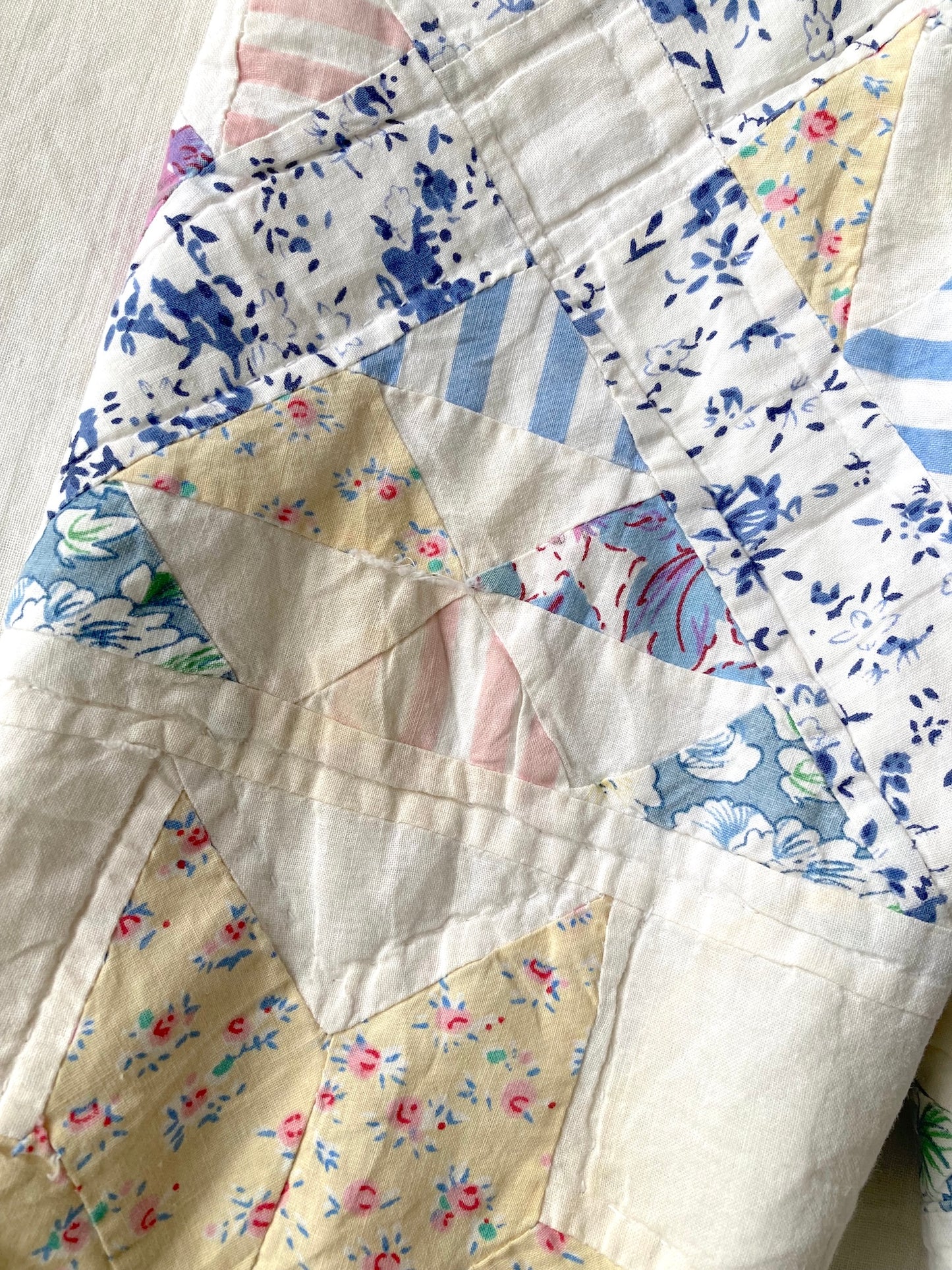 One-of-a-Kind Vintage Quilt Jacket Star & Diamond Pattern