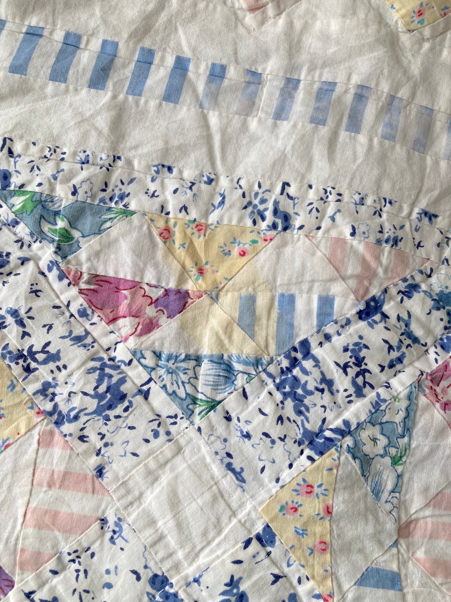 One-of-a-Kind Vintage Quilt Jacket Star & Diamond Pattern