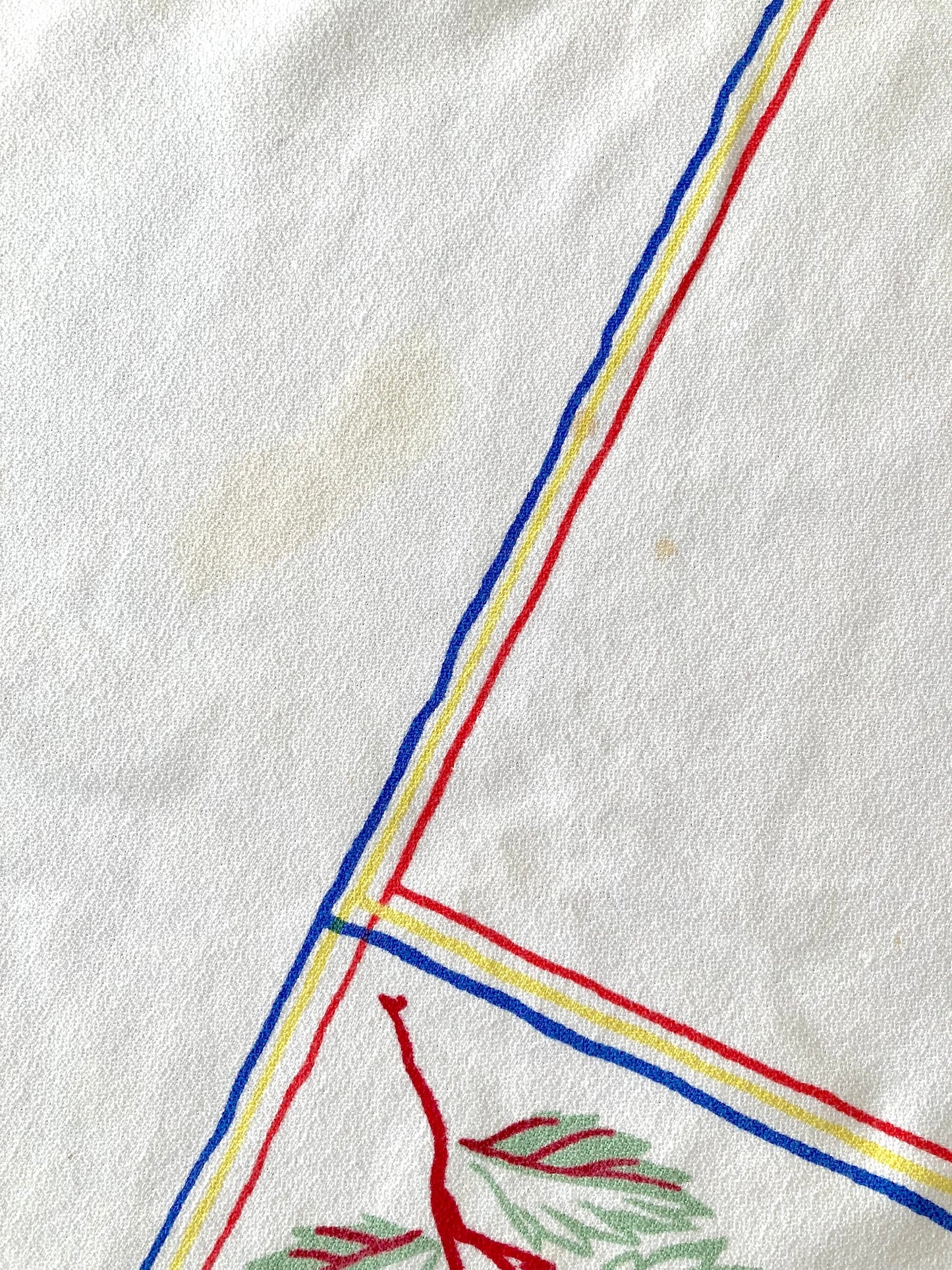 Vintage 50s USA ”Simtex” Fruit Print Cotton Tablecloth