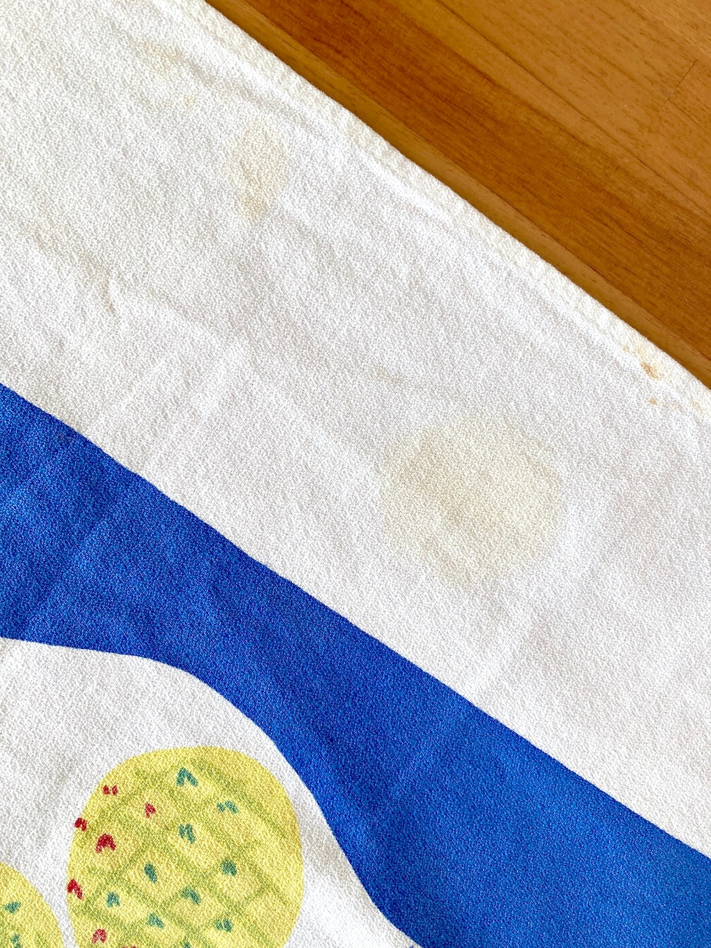 Vintage 50s USA ”Simtex” Fruit Print Cotton Tablecloth