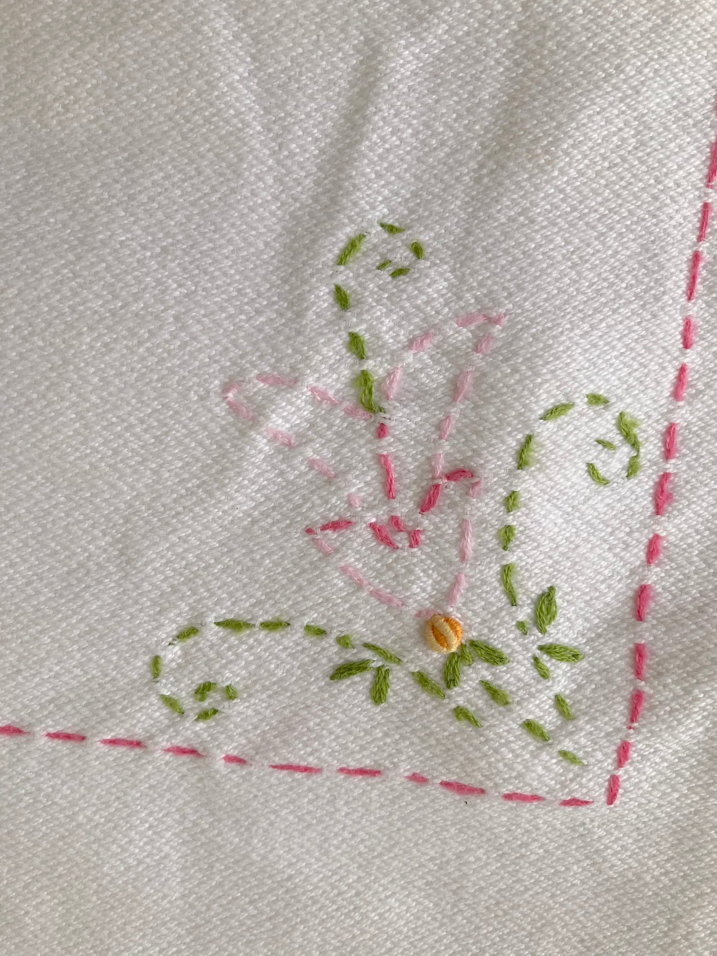 ヴィンテージ 刺繍 リネン 生地 リメイク ベスト ジレ
