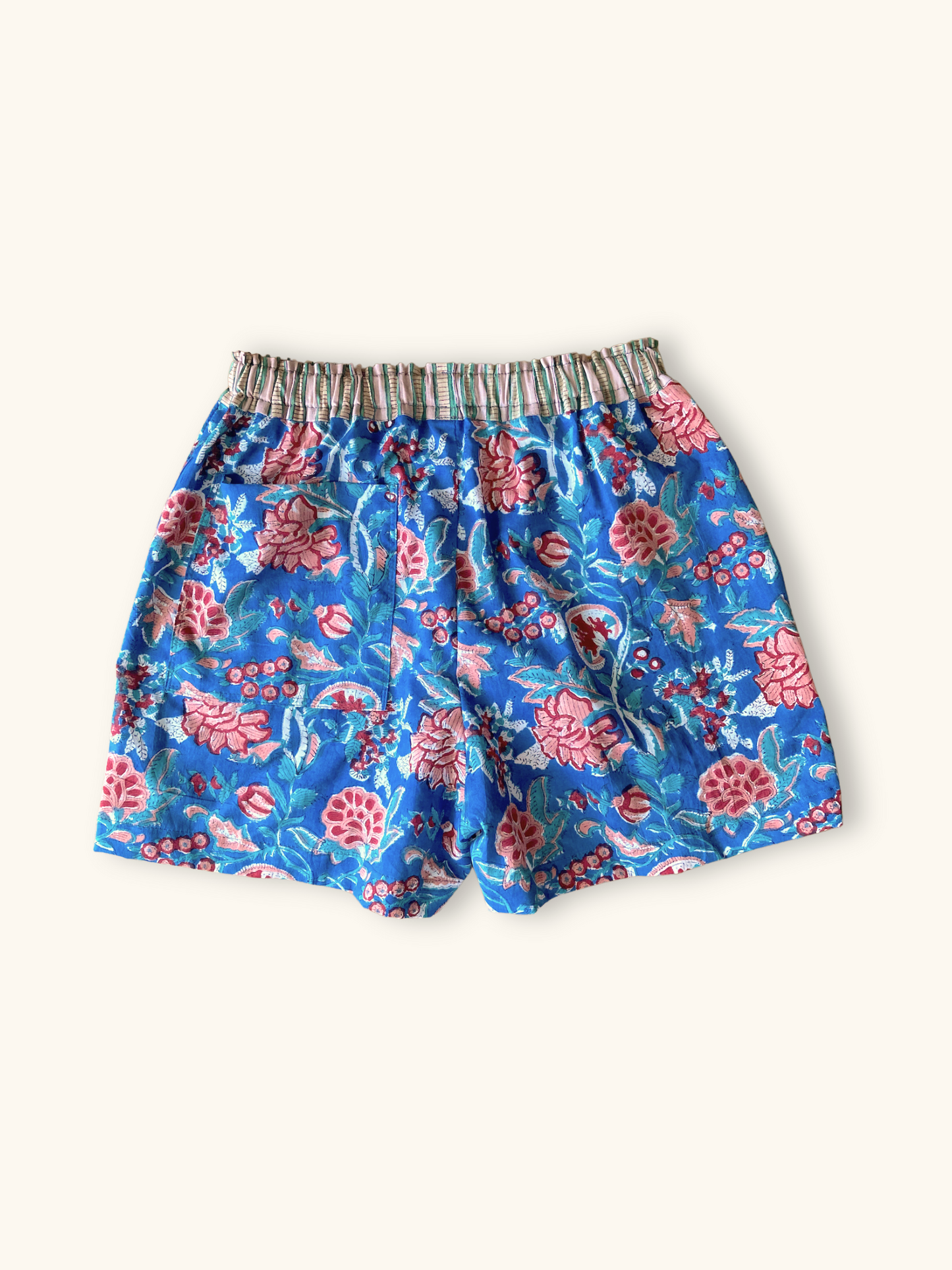 【custom order】Hand Block Printed Cotton Fabric Relaxed Shorts #Zoe