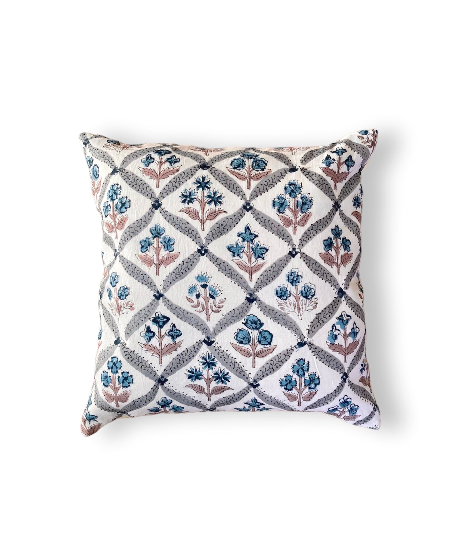 Hand Block Printed Cotton Fabric Cushion Cover　#cathedral-S/M