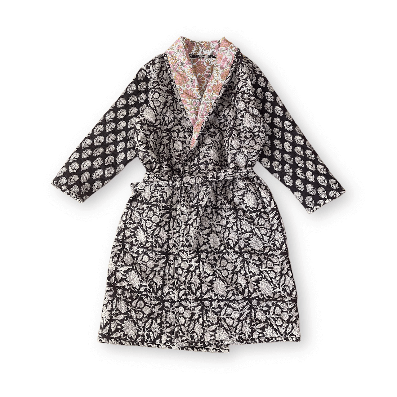 Reversible Shawl Collar Quilted Gown Coat #Molly-instock