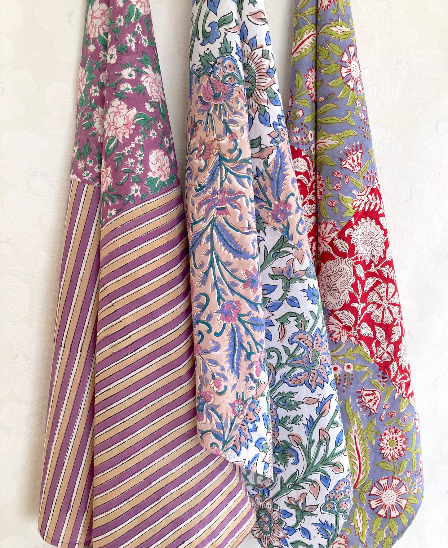Hand Block Printed Fabric Multi Cloth Napkins Furoshiki