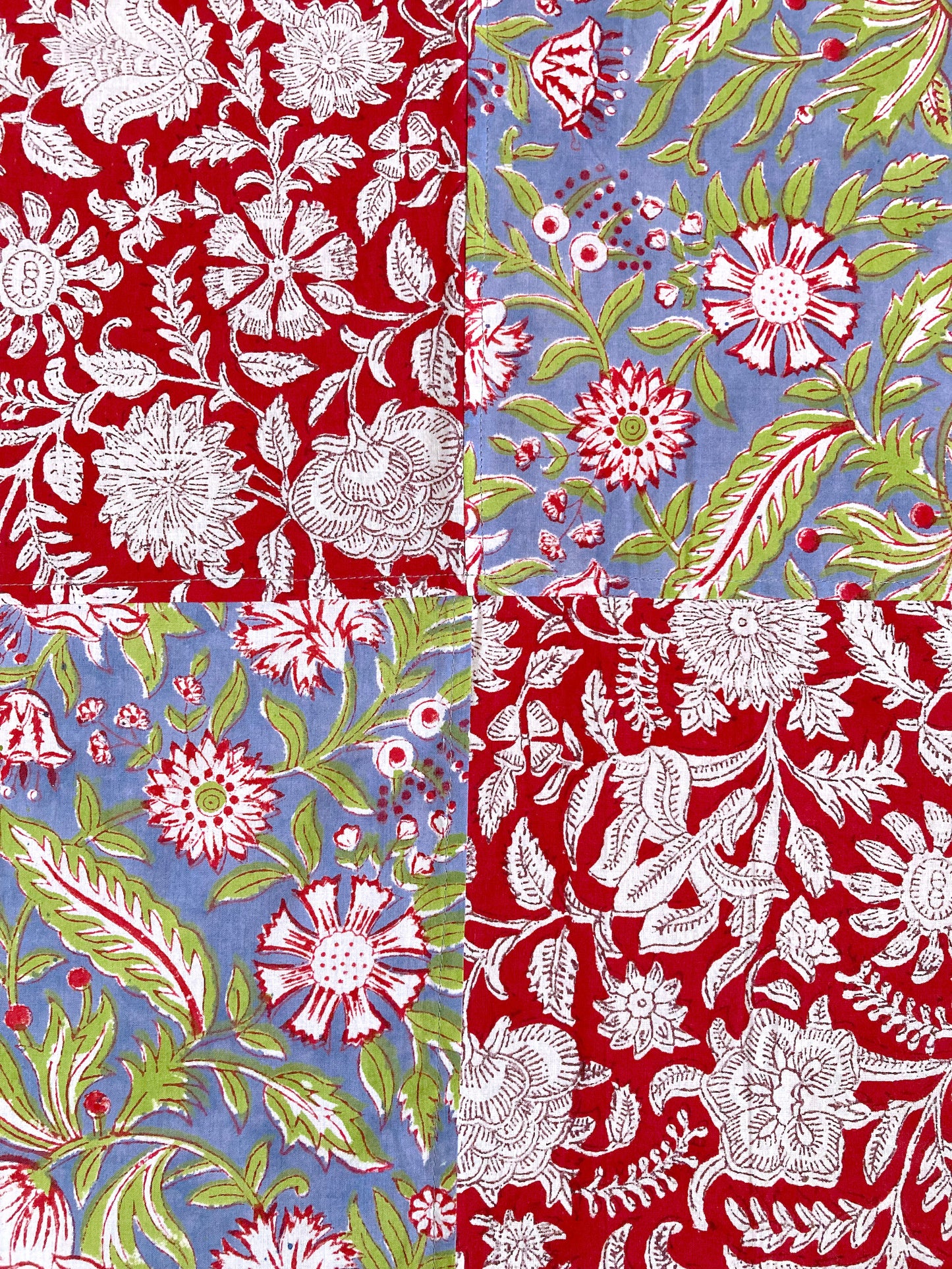 Hand Block Printed Fabric Multi Cloth Napkins Furoshiki