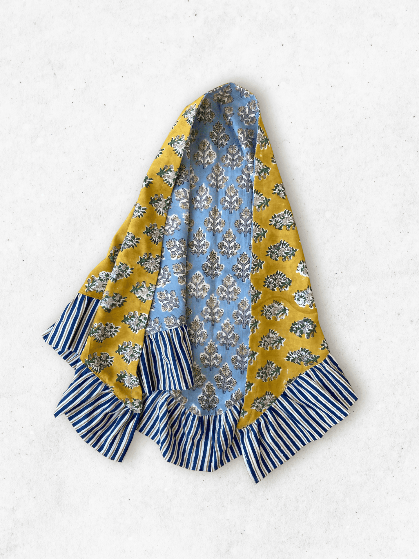 Hand Block Print  Golden Mustard Yellow Cotton Fabric  #298-8