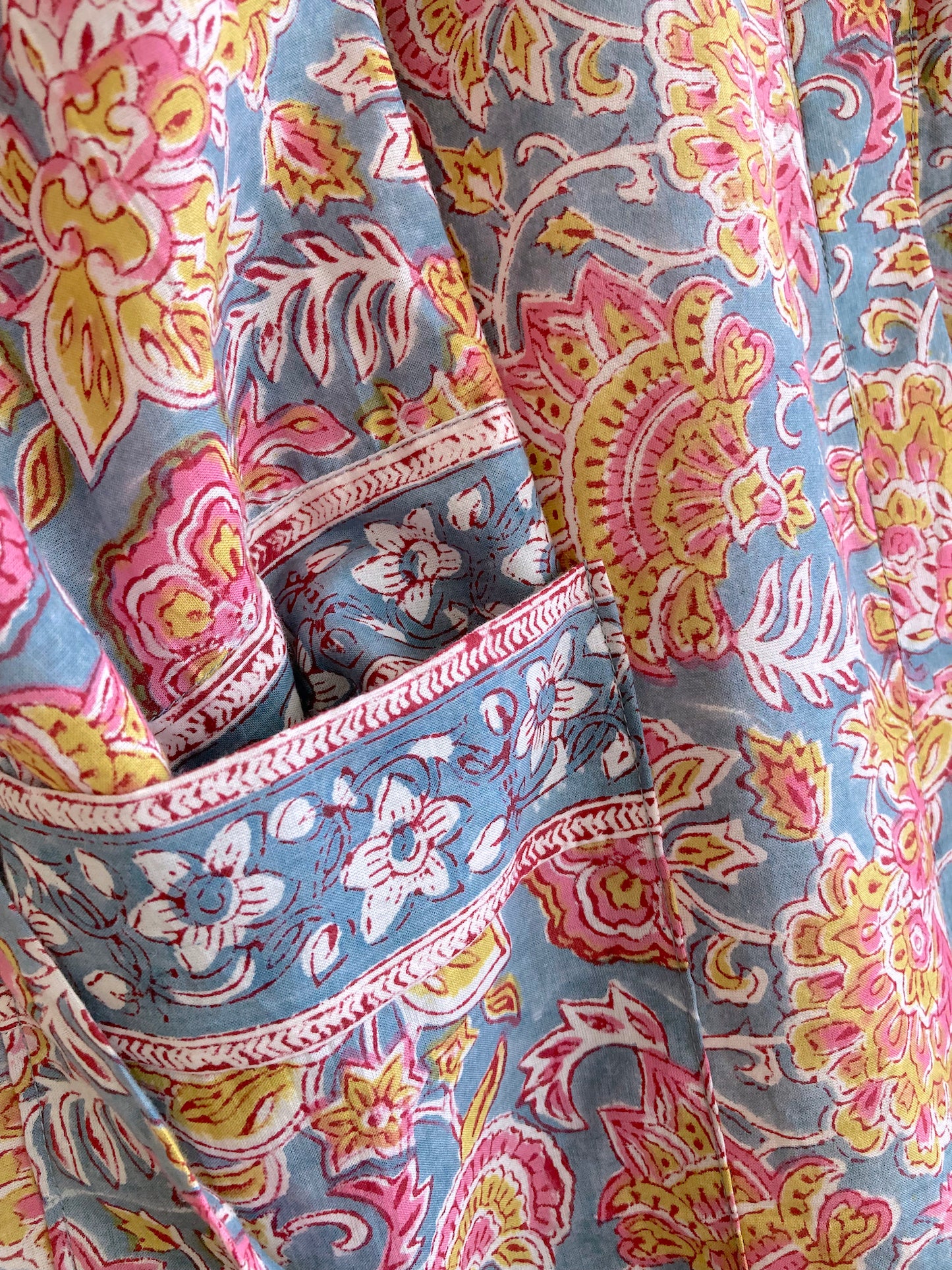 【 custom order】Hand Block Print Kimono #JUDY