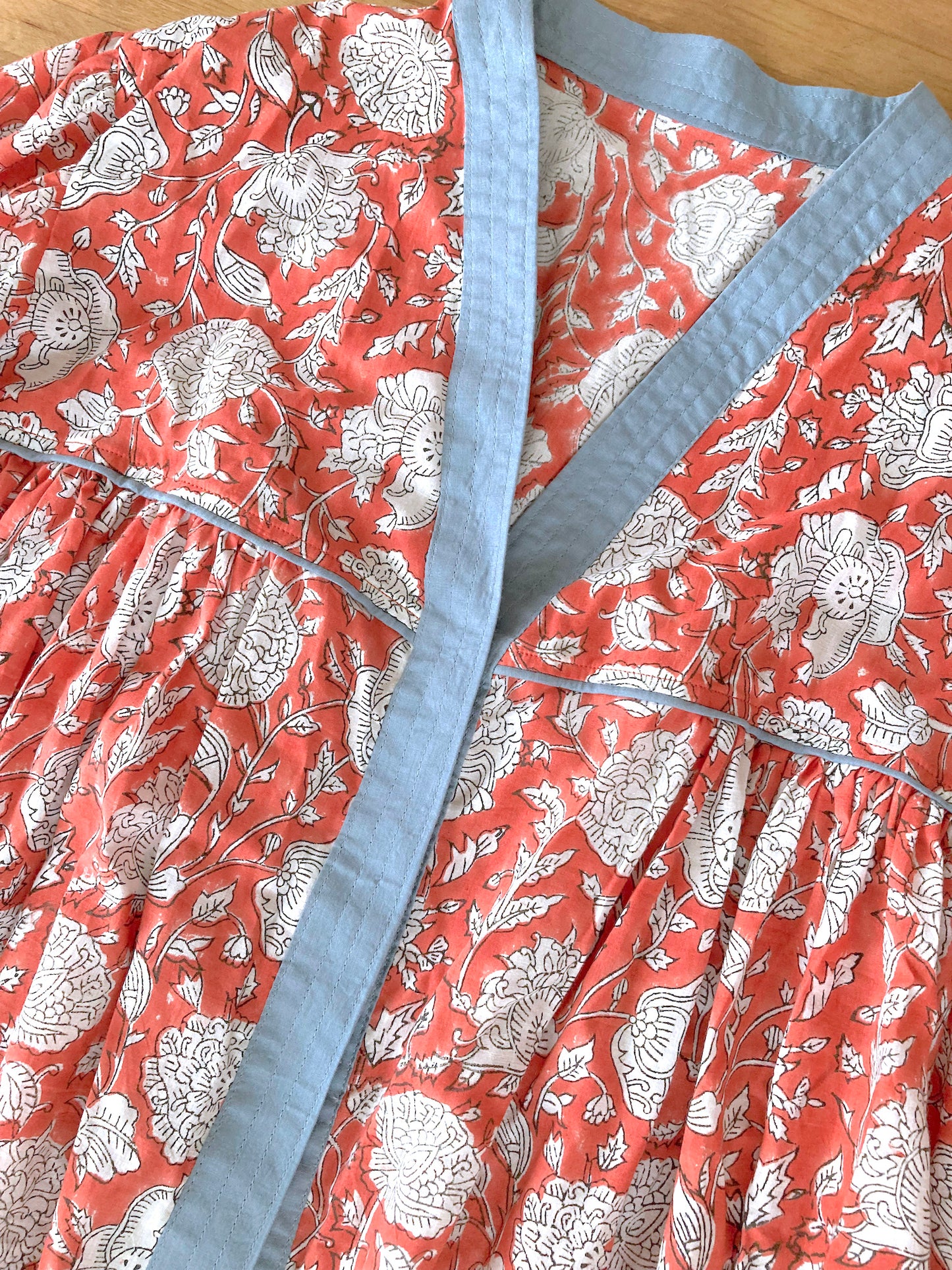 MOJORA VINTAGE orange kimono long gown LUCY
