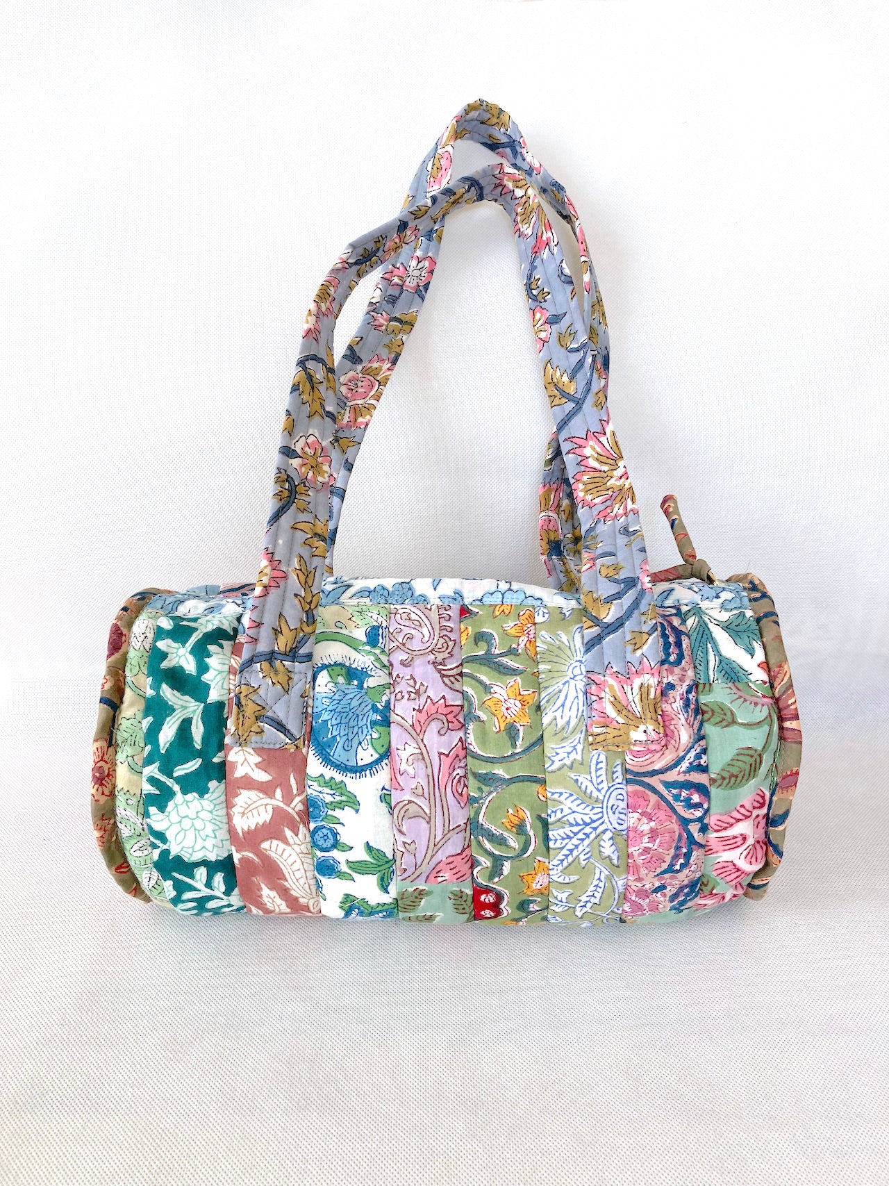 Hand Block Printed Fabric Patchwork Quilting Shoulder Bag