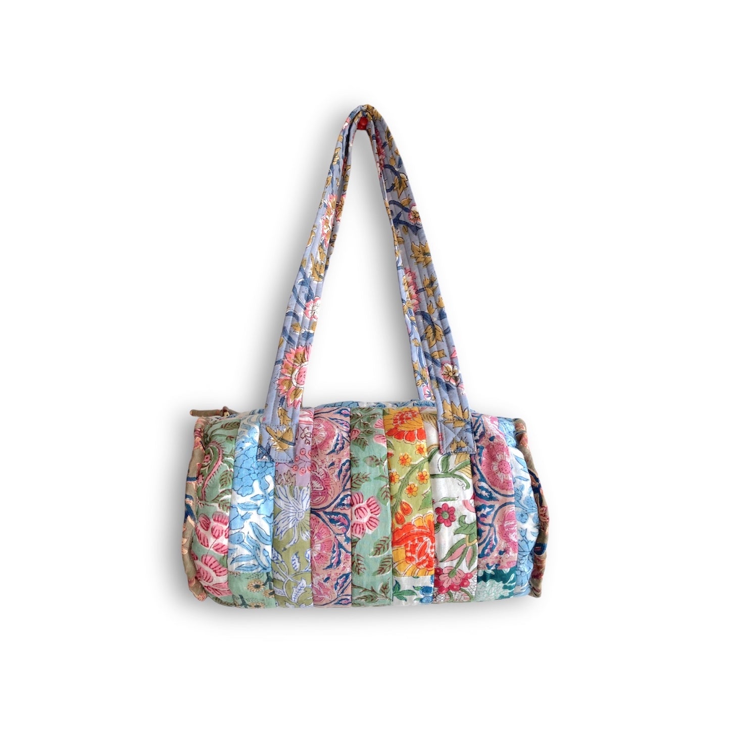 Hand Block Printed Fabric Patchwork Quilting Shoulder Bag