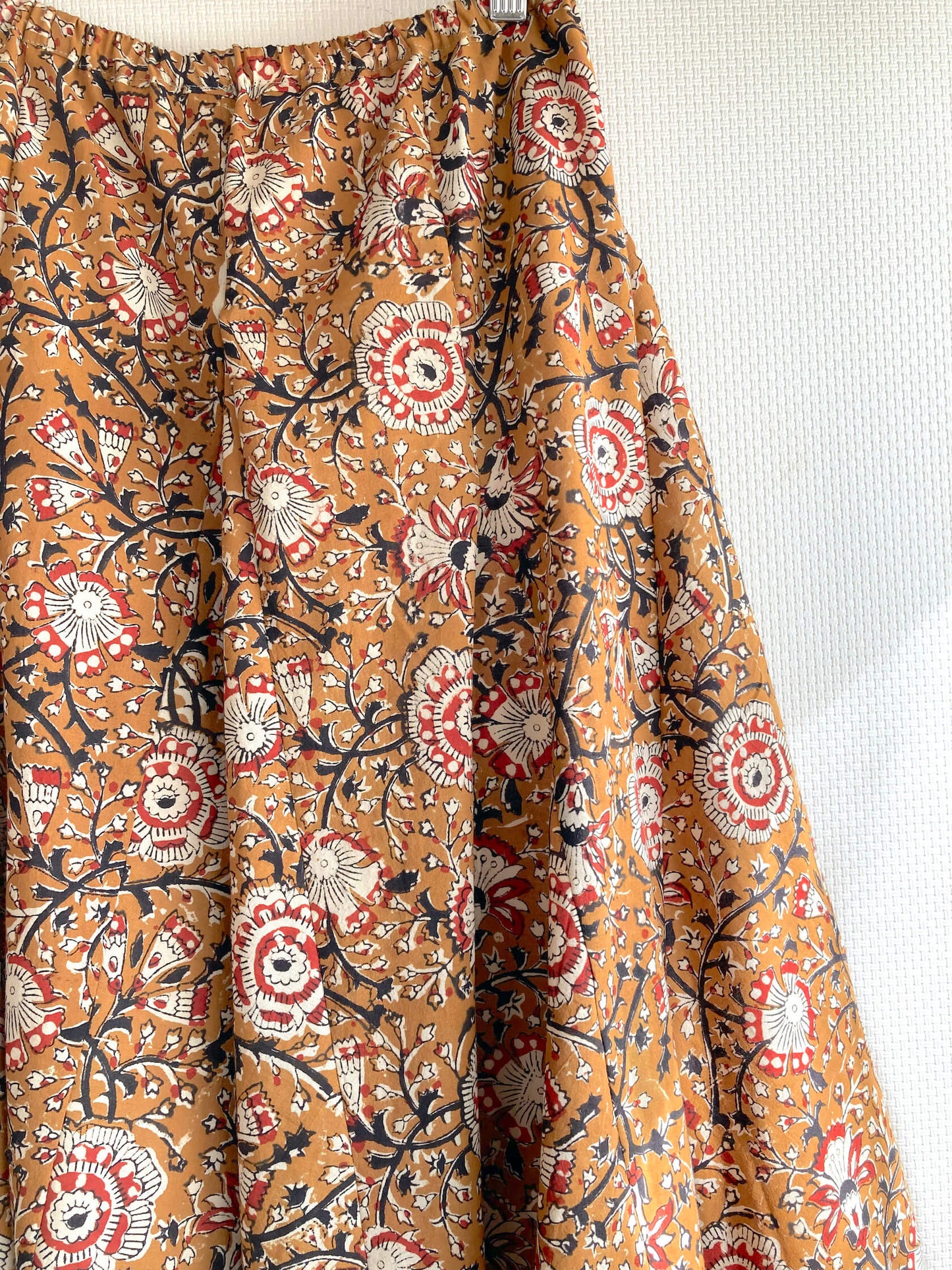 【 custom order 】ハンドブロックプリント フレア ロングスカート #Siena