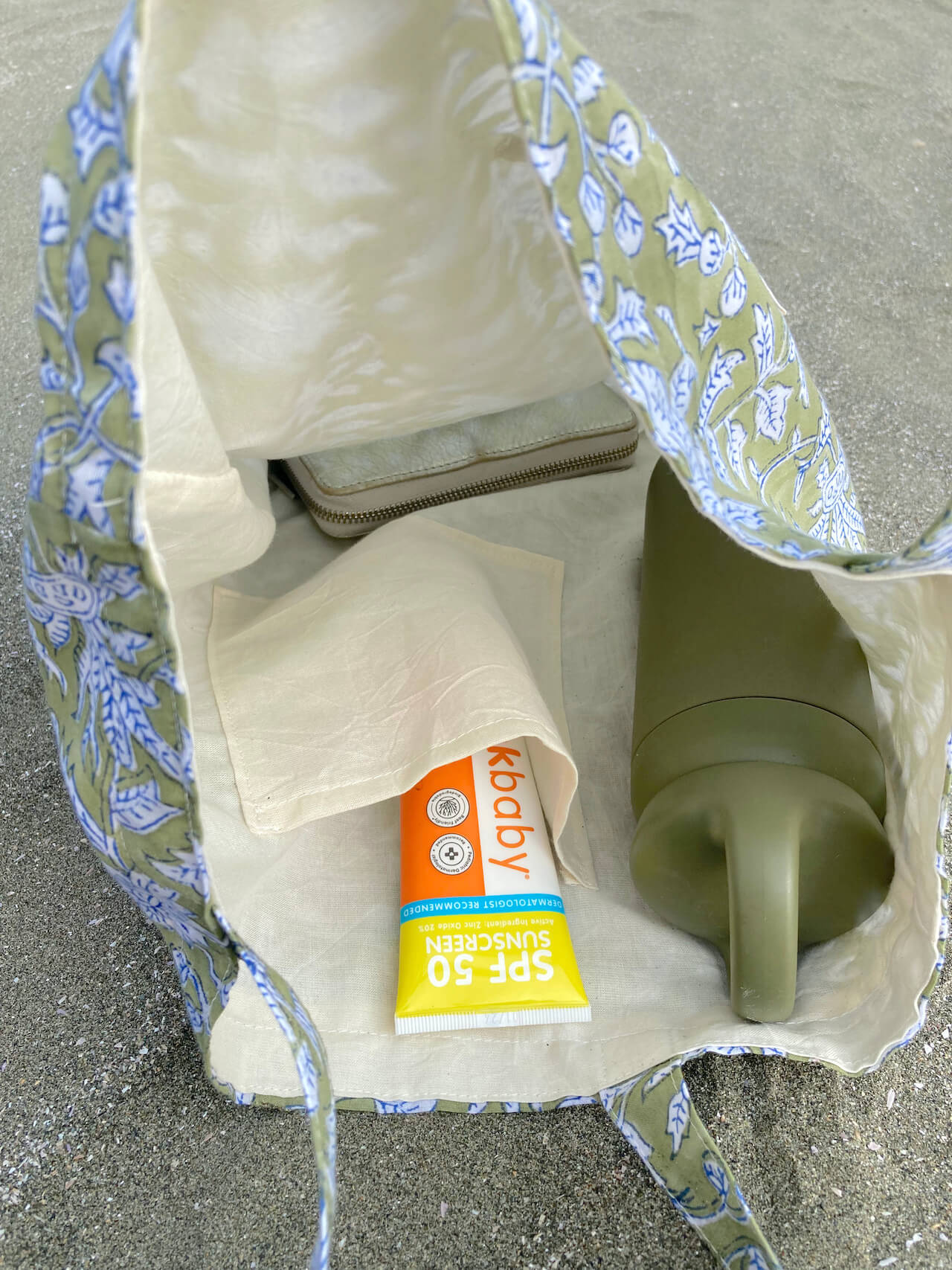 【custom order】ハンドブロックプリント生地 トートバッグ 2サイズ tote bag